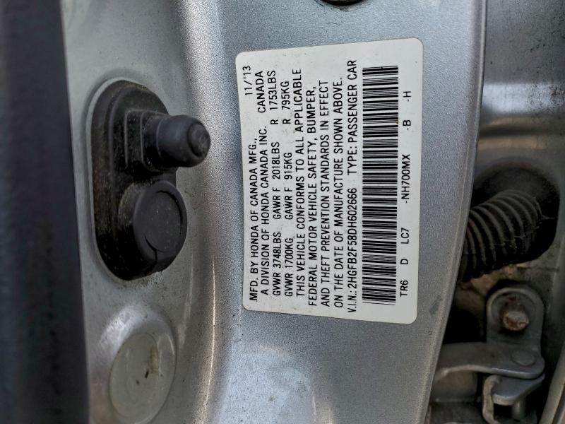 2013 HONDA CIVIC LX #3315594784