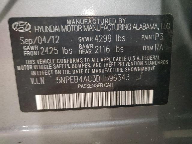 2013 HYUNDAI SONATA GLS - 5NPEB4AC3DH596343