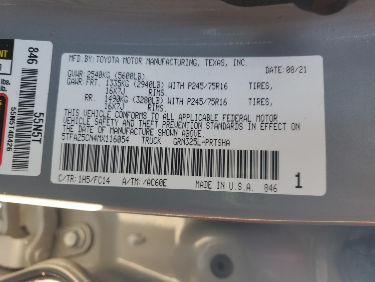 TOYOTA TACOMA DOUBLE CAB