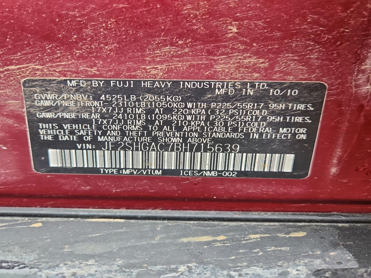 SUBARU FORESTER 2.5X