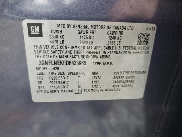 2013 CHEVROLET EQUINOX LT #3286522160