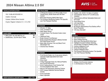 2024 NISSAN ALTIMA SV #3303780417