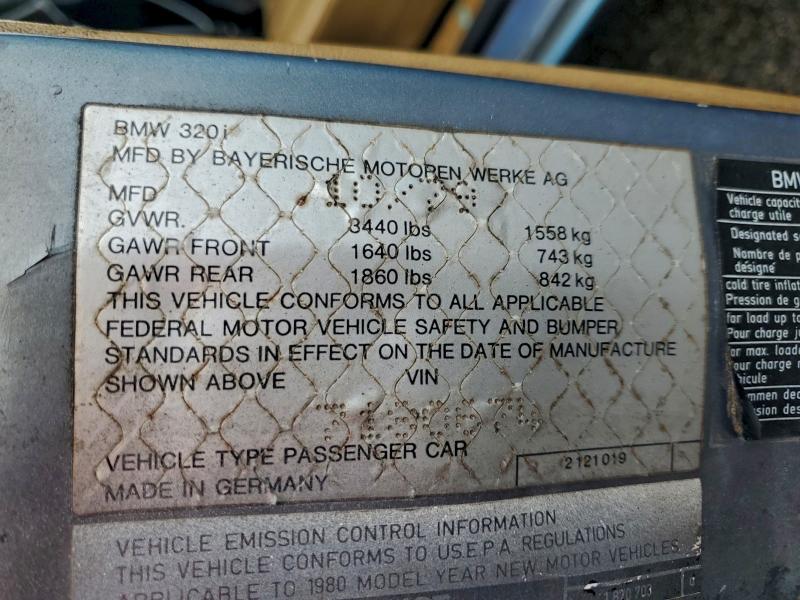 1980 BMW 320I #3303882713