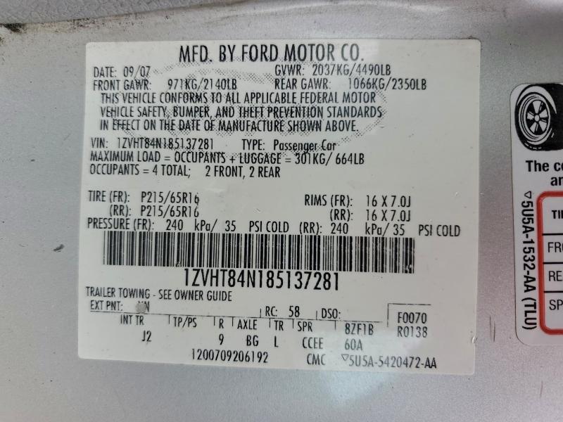 2008 FORD MUSTANG #3301630667