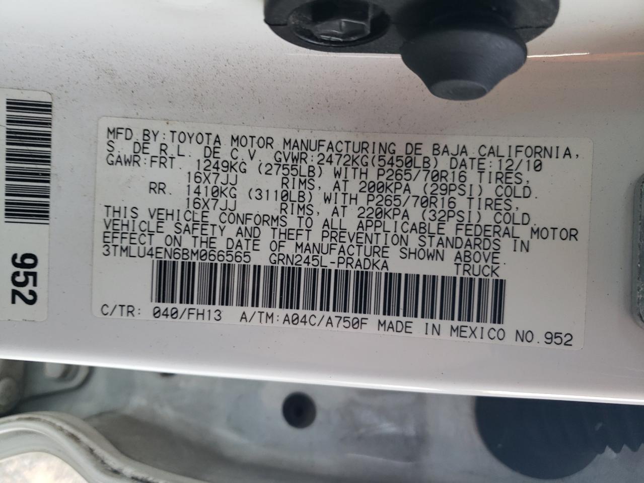 TOYOTA TACOMA DOUBLE CAB