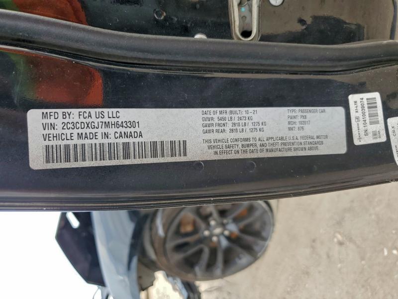 2021 DODGE CHARGER SC #3302685018