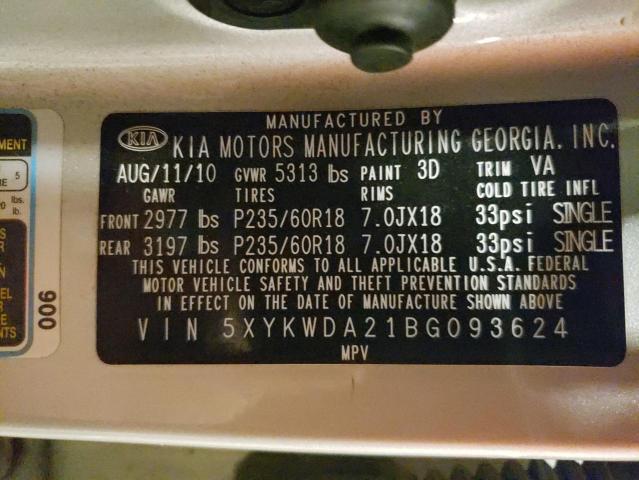 2011 KIA SORENTO SX #3303746422