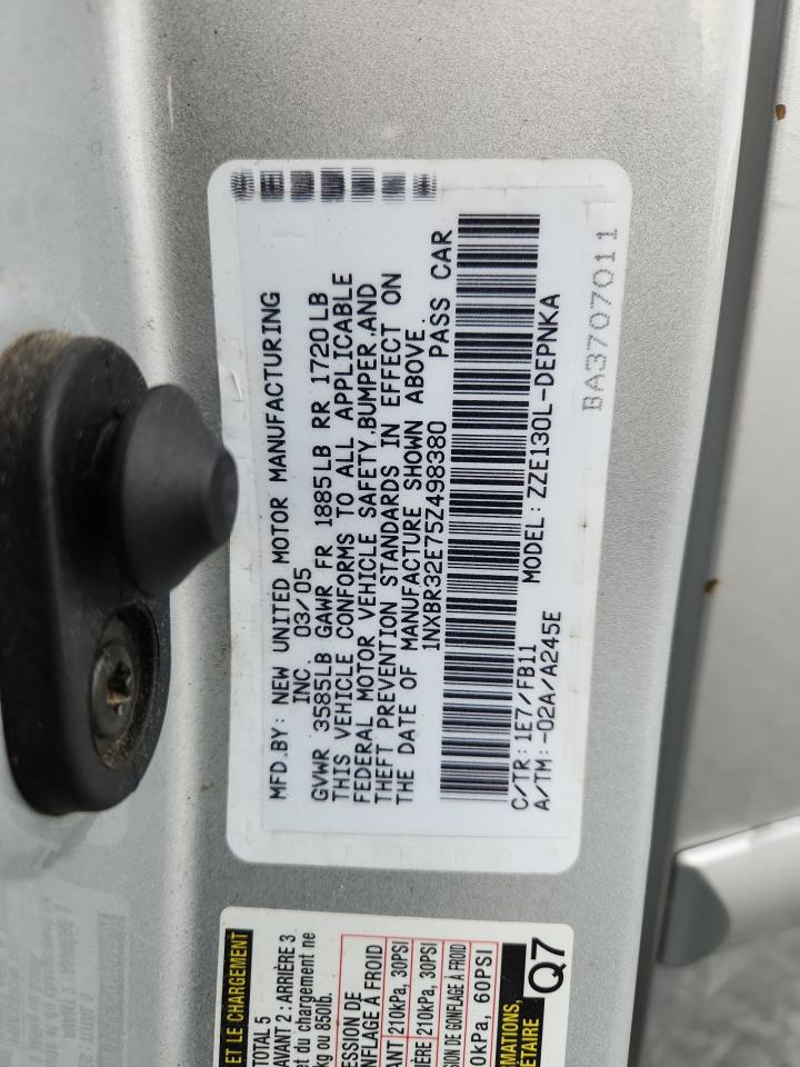 Lot #3290383773 2005 TOYOTA COROLLA CE