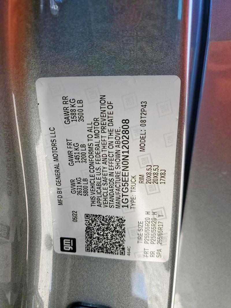 2022 GMC CANYON DEN 1GTG5EEN0N1202808