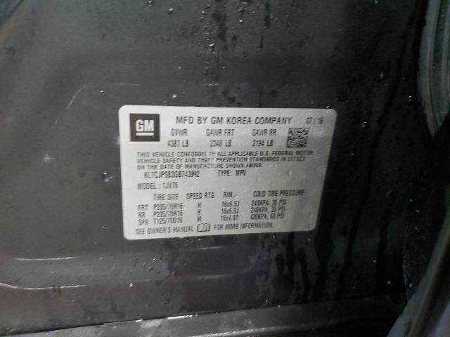 2016 CHEVROLET TRAX 1LT #3286666341