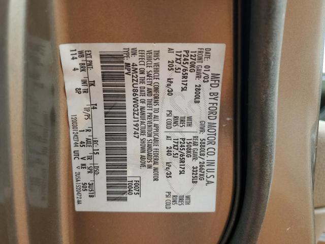 2003 MERCURY MOUNTAINEE #3293297454