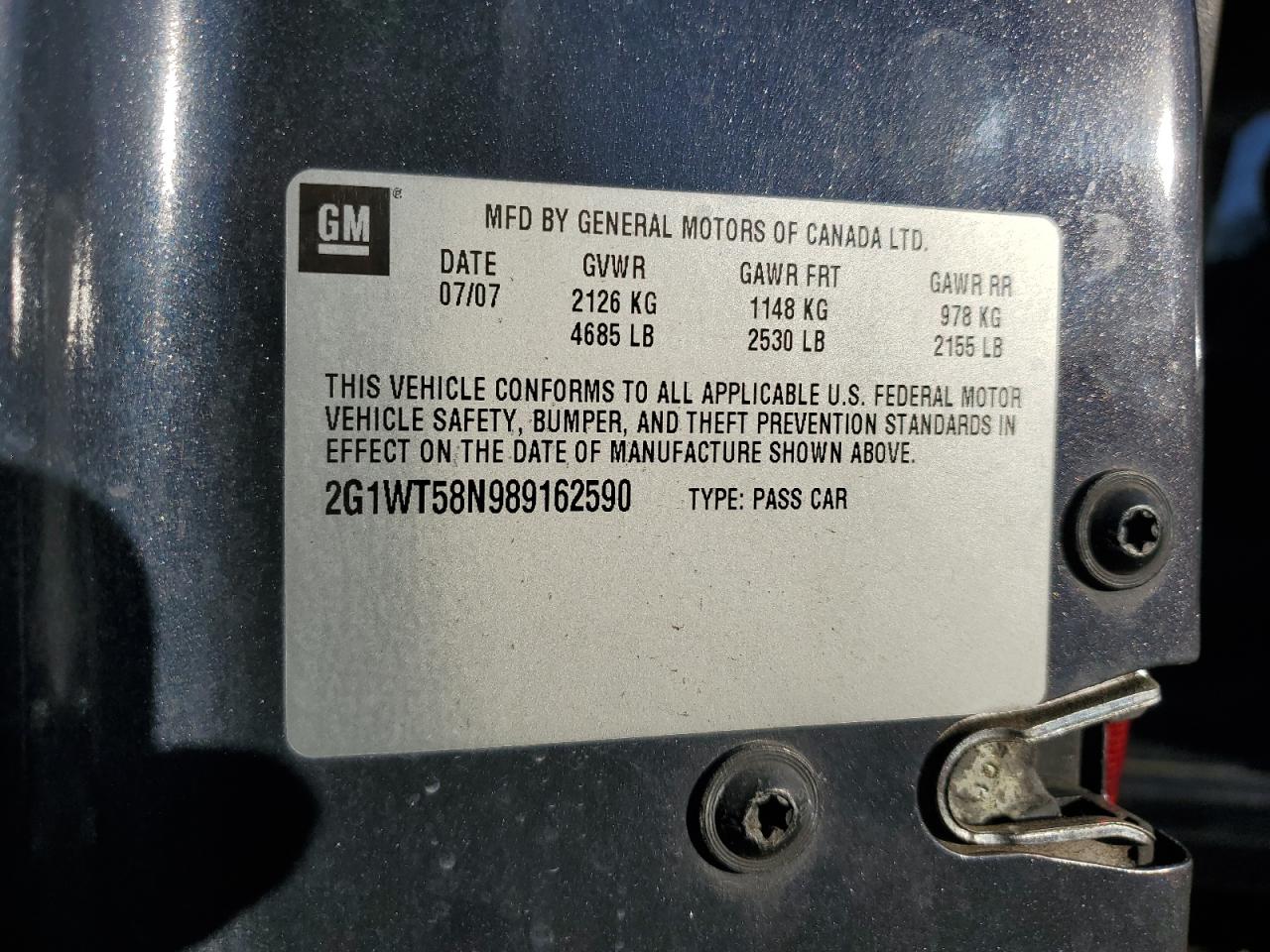 Lot #3297078492 2008 CHEVROLET IMPALA LT