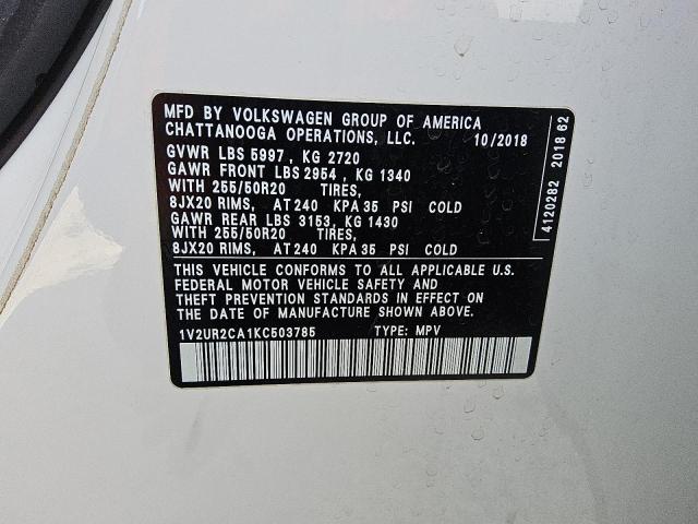 2019 VOLKSWAGEN ATLAS SE #3301680631