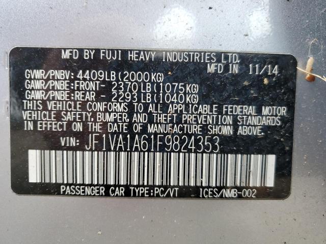 2015 SUBARU WRX #3278672770