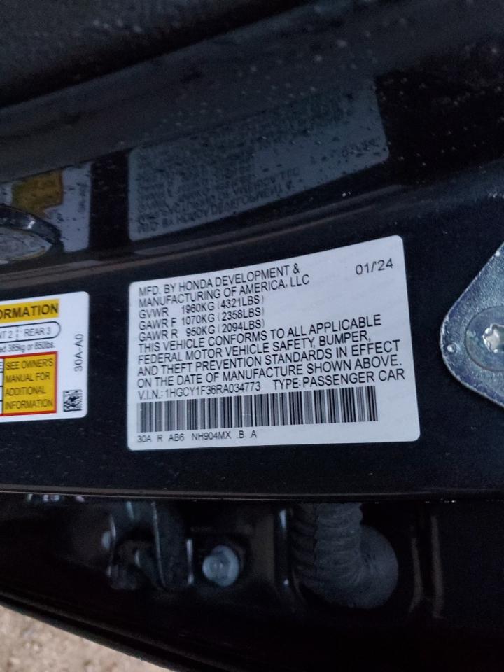 Lot #3308491338 2024 HONDA ACCORD EX