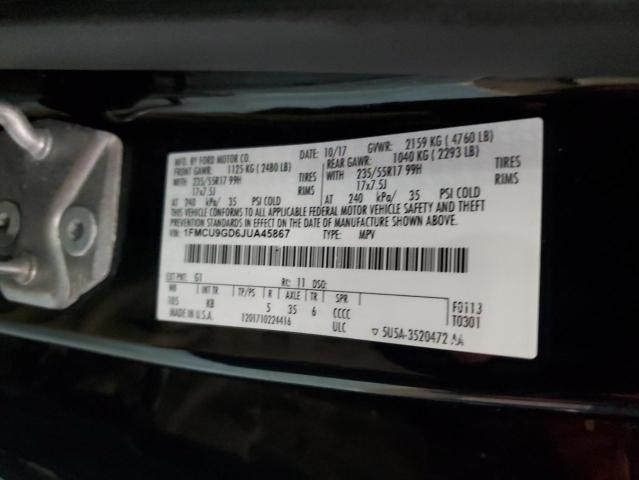 2018 FORD ESCAPE SE #3290321968