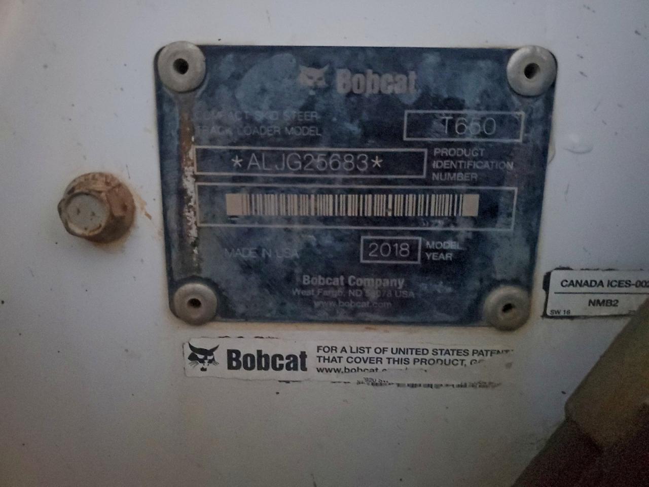 Lot #3304516572 2018 BOBCAT T650