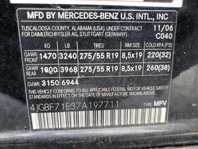 2007 MERCEDES-BENZ GL 450 4MA #3285662664