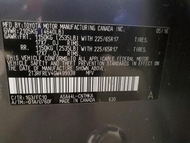 2016 TOYOTA RAV4 XLE #3302112119