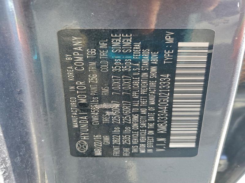 2016 HYUNDAI TUCSON LIM #3296990829