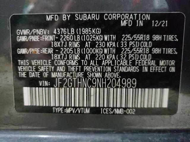 2022 SUBARU CROSSTREK #3294508525