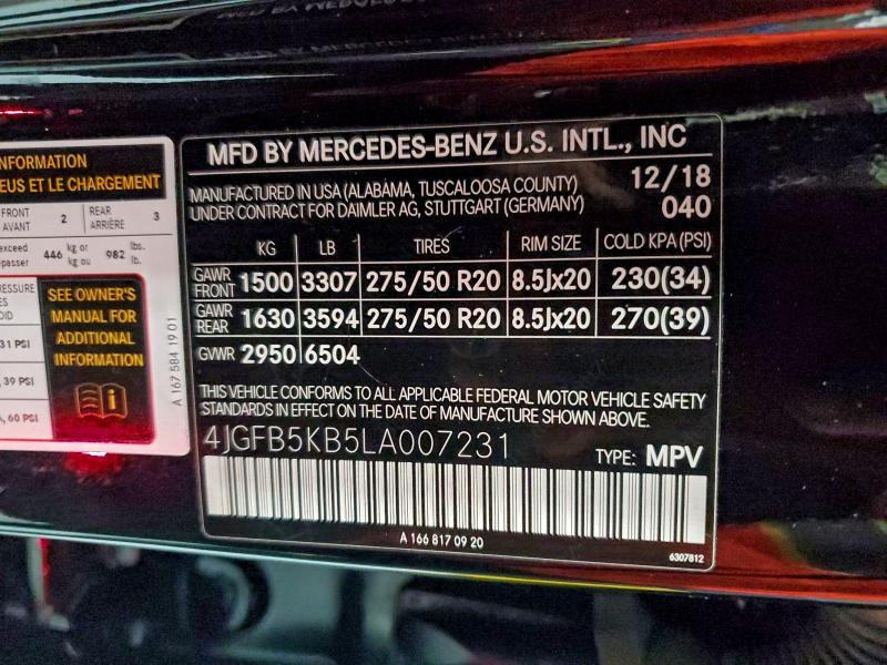 2020 MERCEDES-BENZ GLE 450 4M #3294538617