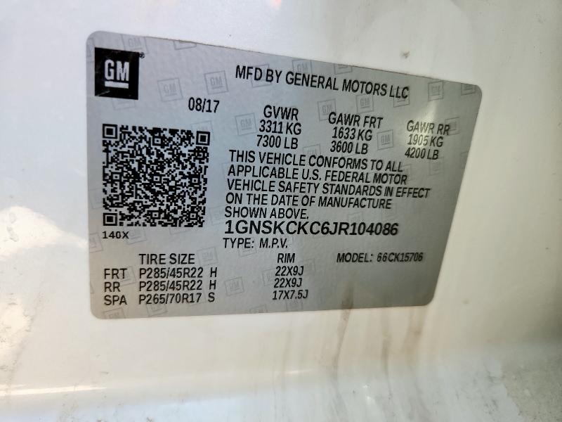 2018 CHEVROLET TAHOE K150 #3287436992