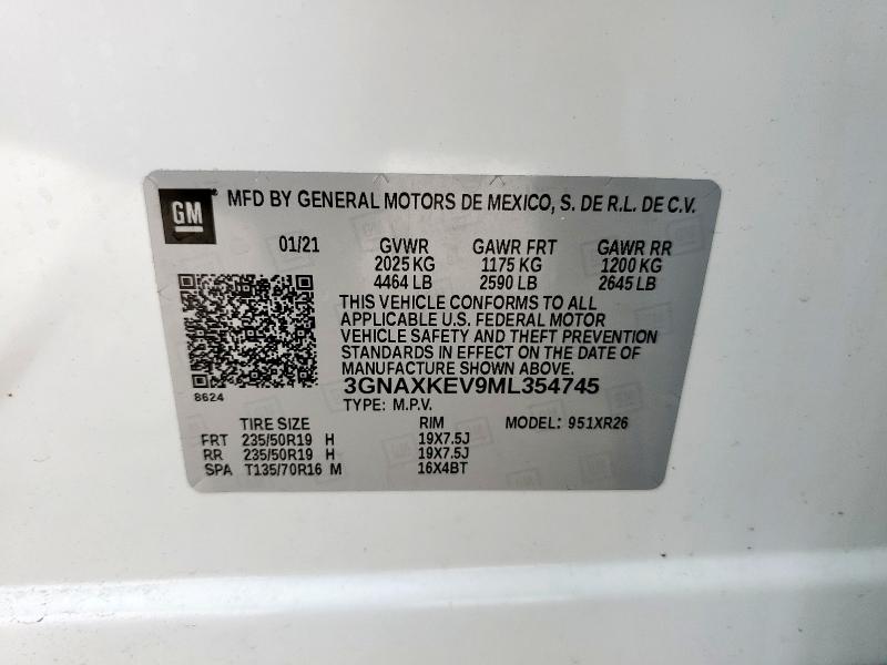 2021 CHEVROLET EQUINOX LT #3298014173