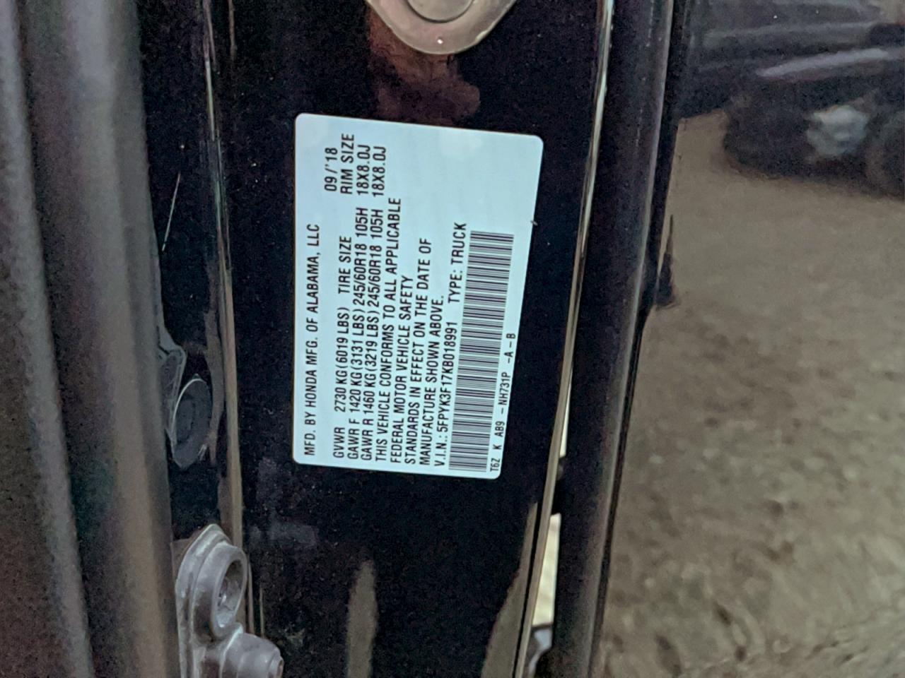 HONDA RIDGELINE SPORT