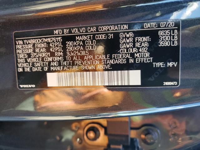 2021 VOLVO XC90 T8 RE #3302818897