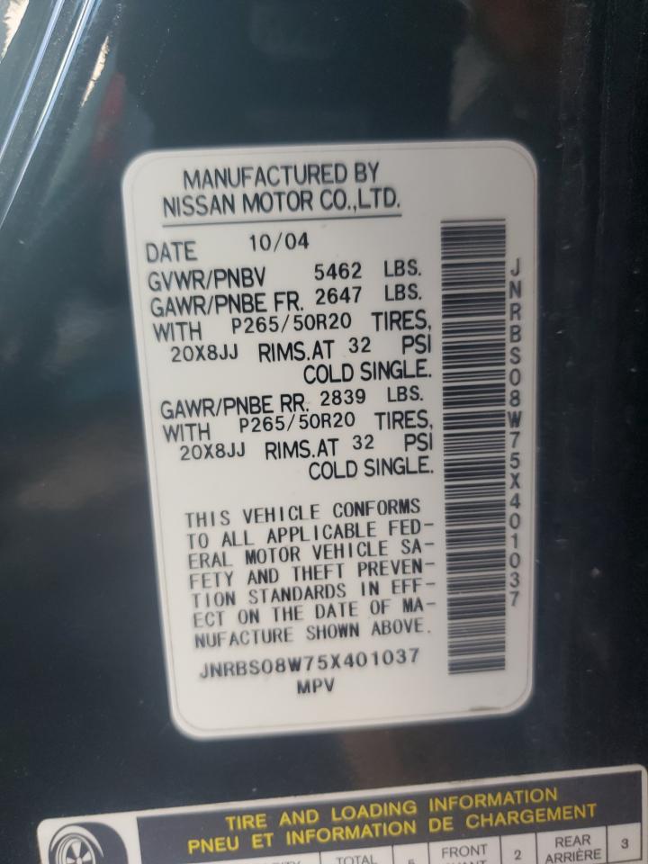 Lot #3290345805 2005 INFINITI FX45