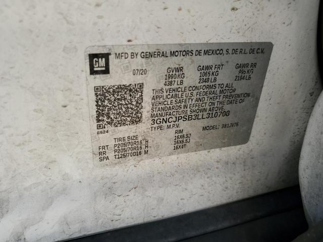 2020 CHEVROLET TRAX 1LT #3302699000