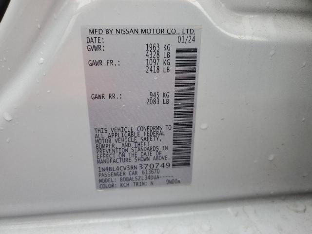 2024 NISSAN ALTIMA SR - 1N4BL4CV3RN370749