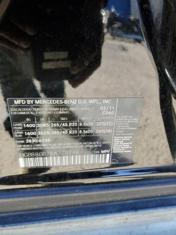 2011 MERCEDES-BENZ ML 350 4MA #3304671926