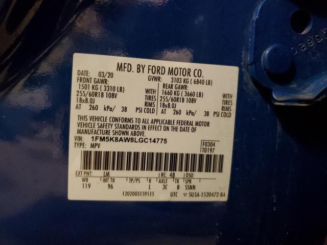 2020 FORD EXPLORER P #3305361328