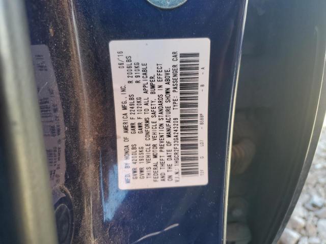 2016 HONDA ACCORD LX #3315709450