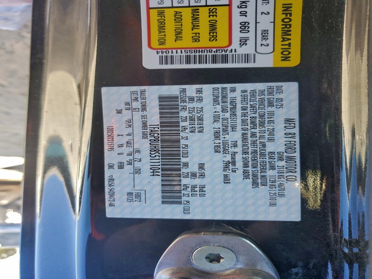 Lot #3303658932 2025 FORD MUSTANG