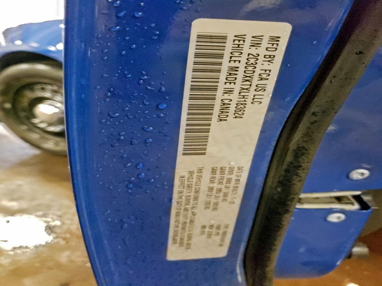 Lot #3308276178 2020 DODGE CHARGER PO