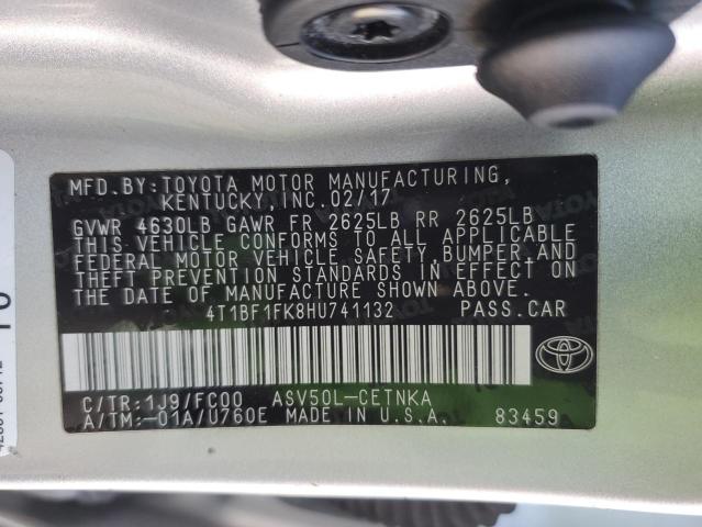 2017 TOYOTA CAMRY LE #3310540054