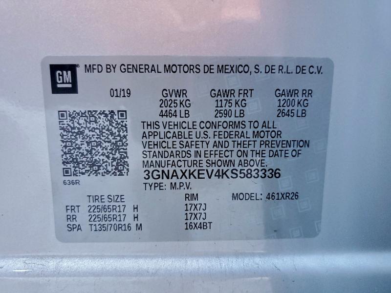 2019 CHEVROLET EQUINOX LT #3304683921