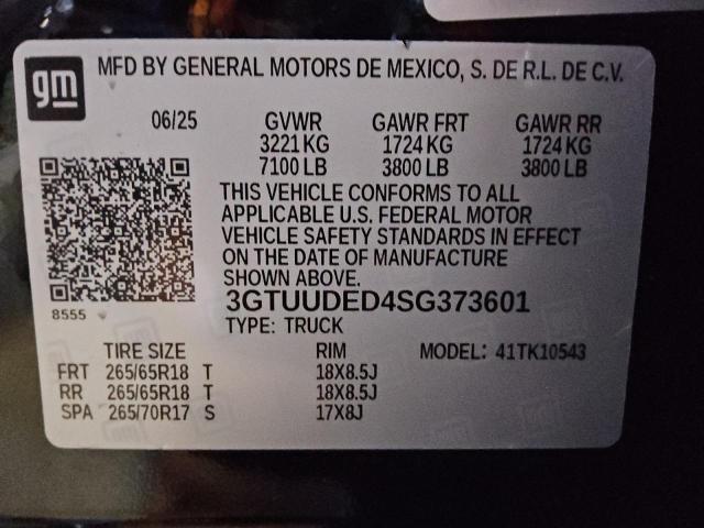 2025 GMC SIERRA K15 #3290165198