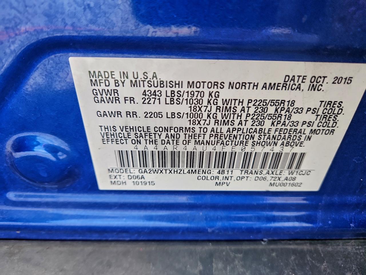 MITSUBISHI OUTLANDER SE