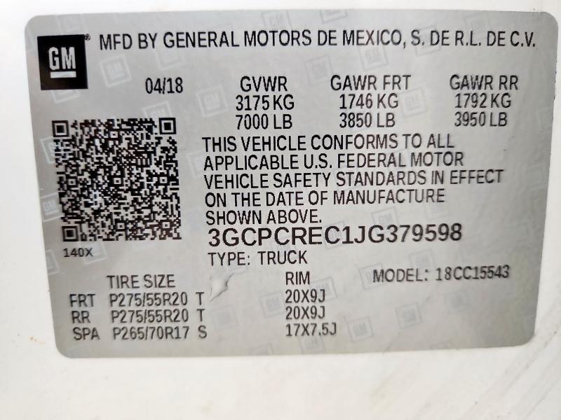 2018 CHEVROLET SILVERADO #3293275430