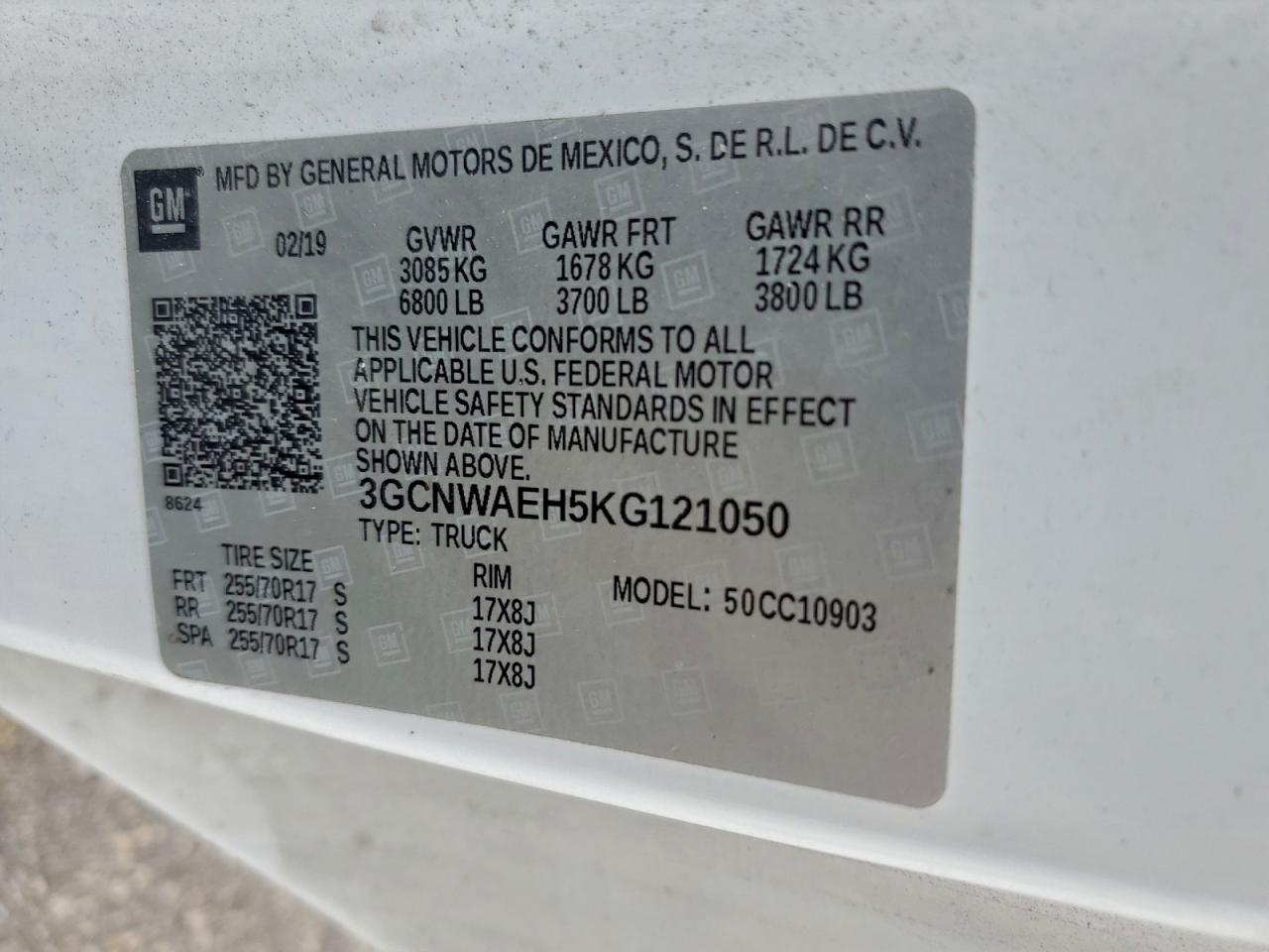 Lot #3308243154 2019 CHEVROLET SILVERADO