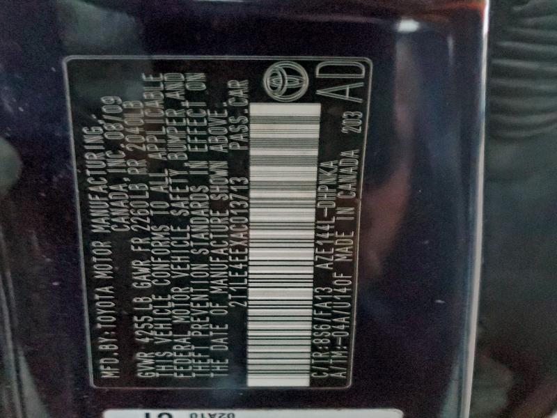 2010 TOYOTA COROLLA MA #3301716405