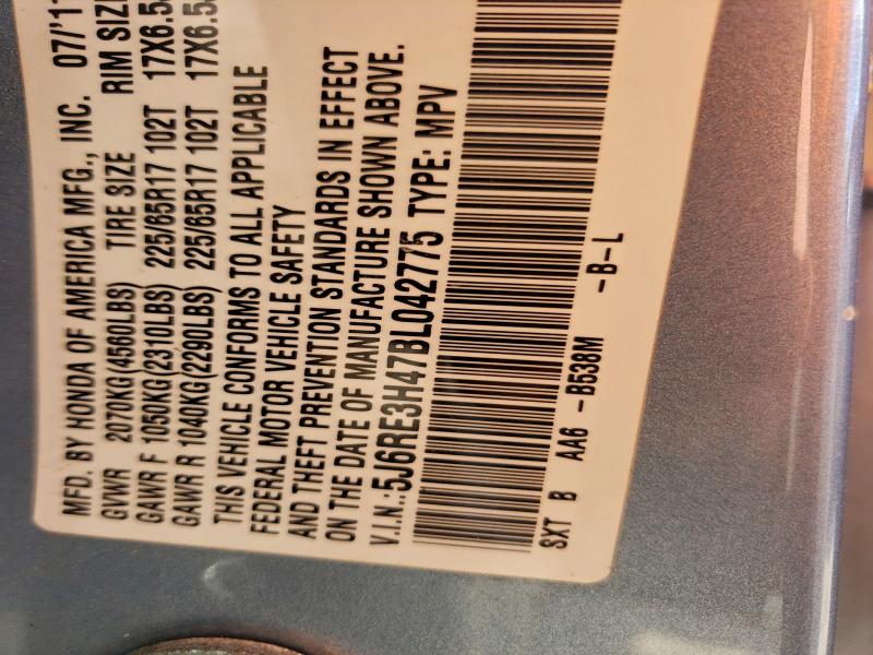 2011 HONDA CR-V SE #3301375397