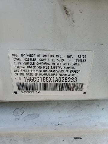 2001 HONDA ACCORD EX #3291550926