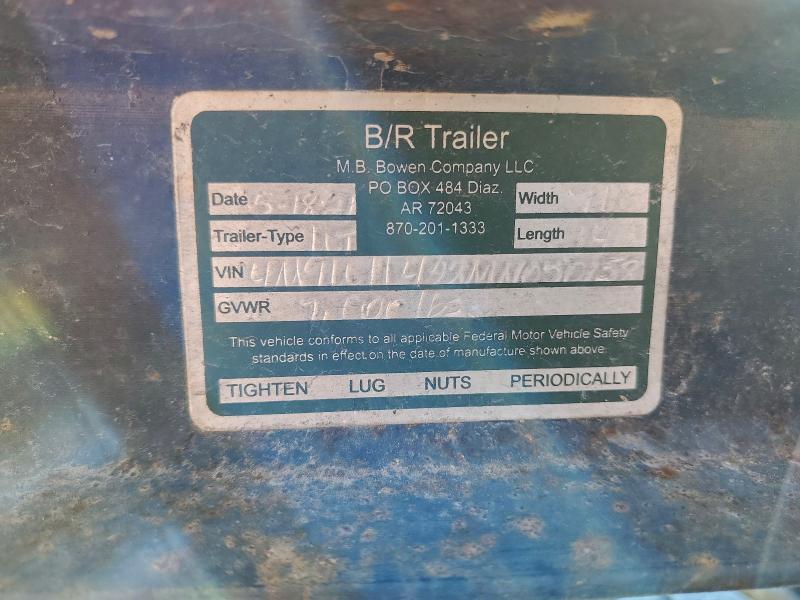 2021 M.B. BOWEN COMPANY L UTILITY TRAILER 6.5X #3305781271