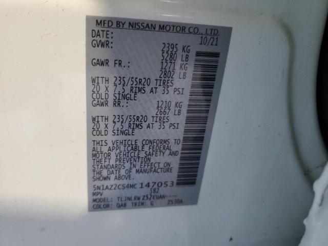 2021 NISSAN MURANO SL #3287700015