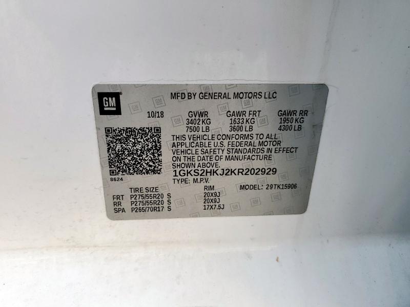 2019 GMC YUKON XL D #3302637004